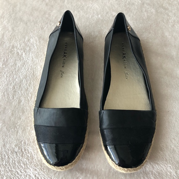 anne klein zessy leather espadrilles